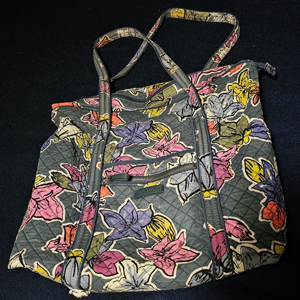 Vera Bradley Falling Flowers RETIRED Quilted Shoulder Bag/Purse